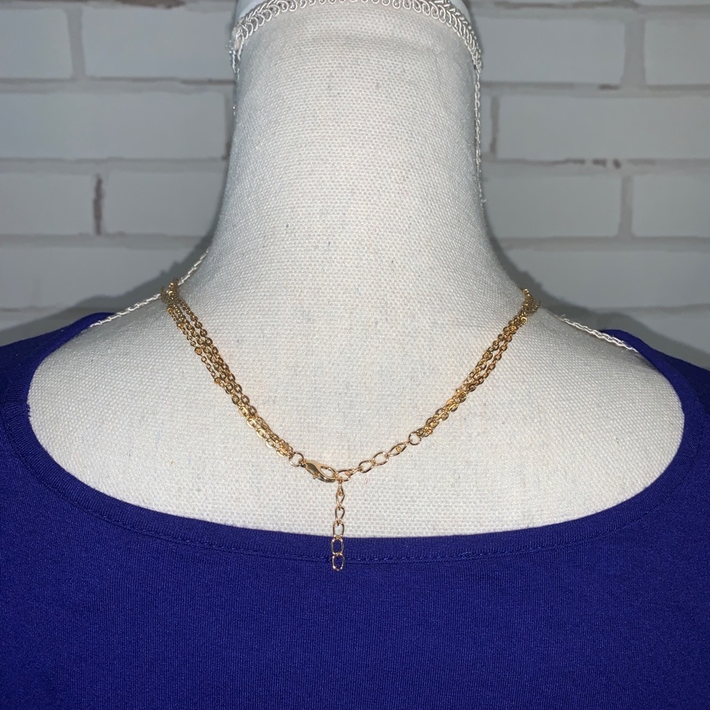 3-tier gold-plated necklace - Picture 3 of 3
